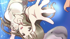 Water Dolphins Anime anime girls brunettes