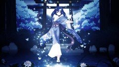 Water dress Flowers blue