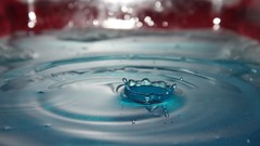 Water drops drop shot