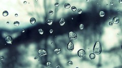 Water drops window panes condensation