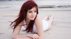 Water eyes woman faces Beaches cities green eyes models susan 