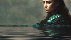 Water eyes woman lips blue eyes fantasy art