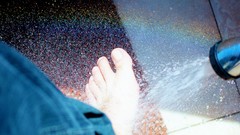 Water feet funny rainbows