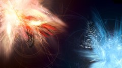 Water fire abstract versus