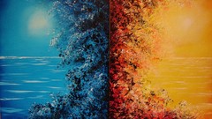 Water fire blue seasons mirrors artwork