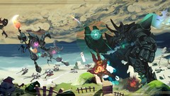 Water fire clouds robot Anime samurai wars horns scarfs video 