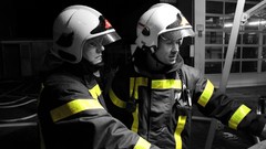 Water fire lights trucks 1962 phones firefighter