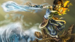 Water fire Movies paintings fan art digital art korra 