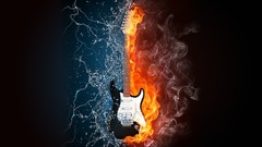 Water fire Music Lightning air guitars