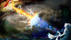 Water fire wind Birds storm power colors Pokemon lugia