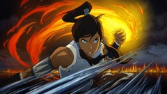 Water fire woman Fighting brunettes korra Avatar: The Legend of 