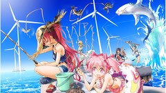 Water fish Anime anime girls mahou shoujo madoka magica akemi 