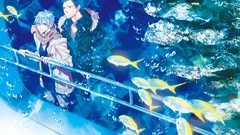 Water fish Anime blue hair anime girls blue eyes kuroko no 