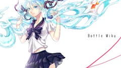 Water fish anime girls school uniforms hatsune miku vocaloid 