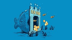 Water fish funny minimalistic