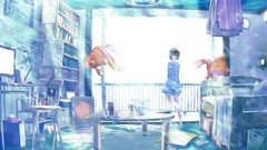 Water fish interior Anime dress underwater anime girls short 
