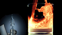 Water flame artwork abstract