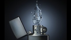 Water flames Zippo digital