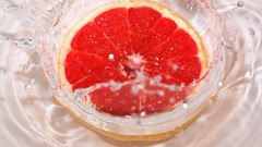 Water fruits splashes