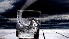 Water glass artistic