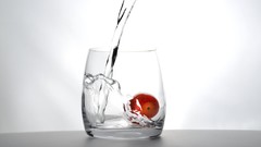 Water glass fish white background goldfish fresh