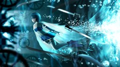 Water glow wheel Swords short hair mahou shoujo madoka magica 