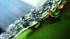 Water Green bubbles split-view tilted view
