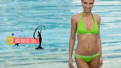 Water Green woman blondes brunettes 2008 bikini swimming pools 