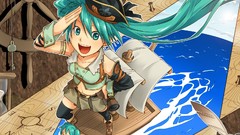 Water hatsune miku vocaloid hachune miku twintails Vocaloid 