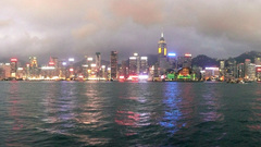 Water horizon City lights