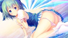 Water ice ass wings Fairies dress socks bows blush blue hair 