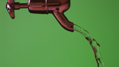 Water ice Green background