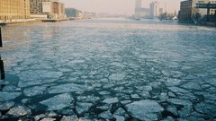 Water ice melting cities rivers
