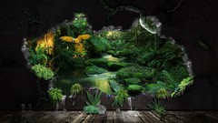 Water jungle rivers digital art
