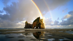 Water Lake widescreen rainbows