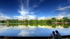 Water lakes artwork skyscapes