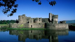 Water lakes Castles buildings moat