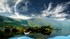 Water Landscapes Birds planets