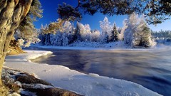 Water Landscapes nature snow