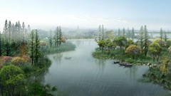 Water Landscapes nature Trees