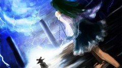 Water Lightning storm back hats goddess silhouettes Ribbons 