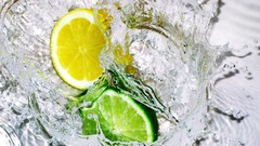 Water limes lemons