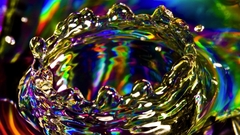 Water liquid iridescence splashes