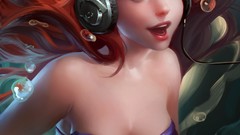 Water mermaid bubbles headphones The Little Mermaid navel 