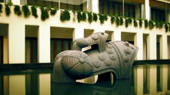 Water modern architecture reflections sculptures