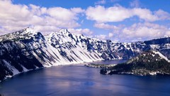 Water Mountains clouds Landscapes
