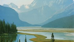 Water Mountains Landscapes Canada