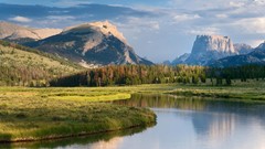 Water Mountains Landscapes Trees