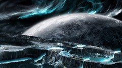 Water Mountains outer space