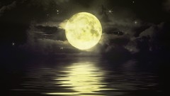 Water night Stars moon